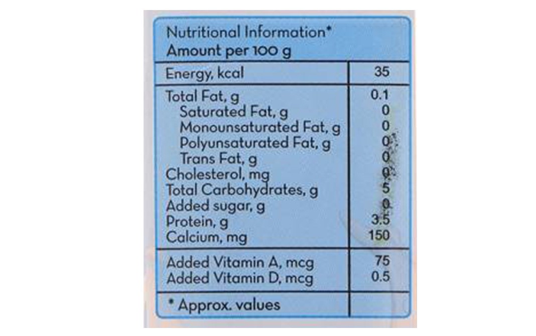 Amul Slim 'n' Trim Skimmed Milk   Tetra Pack  1 litre